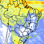 Tendência de chuva no Brasil nos próximos dez dias