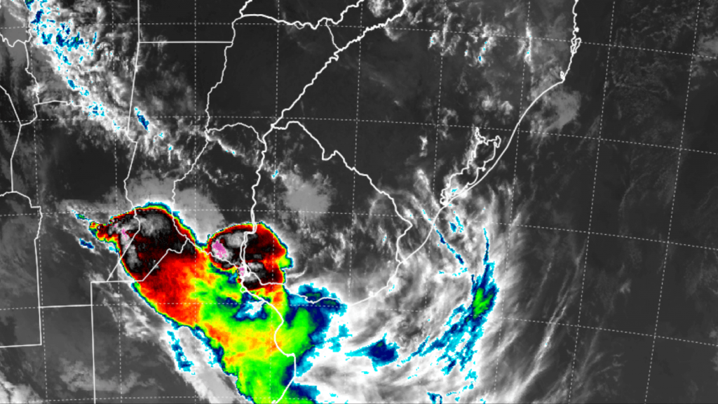 Temporais e chuva do Uruguai e Argentina chegarão ao Rio Grande do Sul