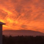 Céu de fogo em Porto Alegre