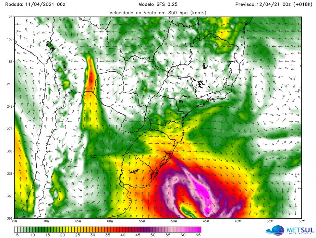 Horas de vento no Rio Grande do Sul - MetSul Meteorologia