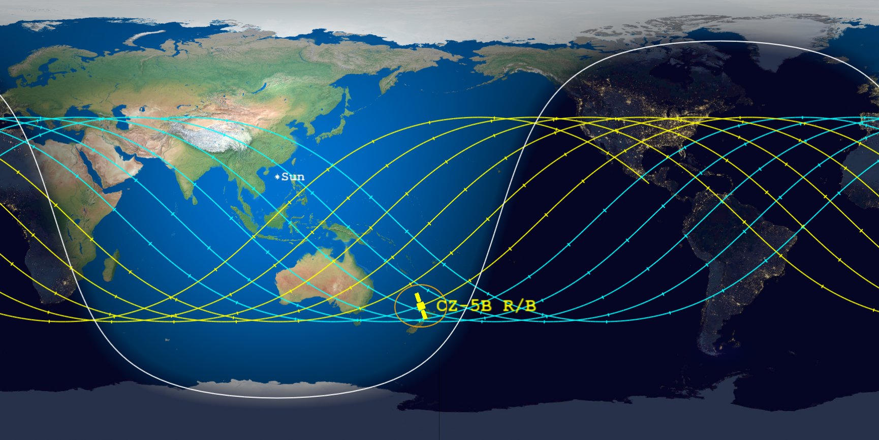 <span class="entry-title-primary">Onde vai cair o foguete chinês Long March 5B?</span> <h2 class="entry-subtitle">Experts projetam a reentrada do estágio principal do foguete chinês de 21 toneladas neste fim de semana</h2>