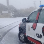 Neve na Argentina por ar frio que chegará ao Sul do Brasil