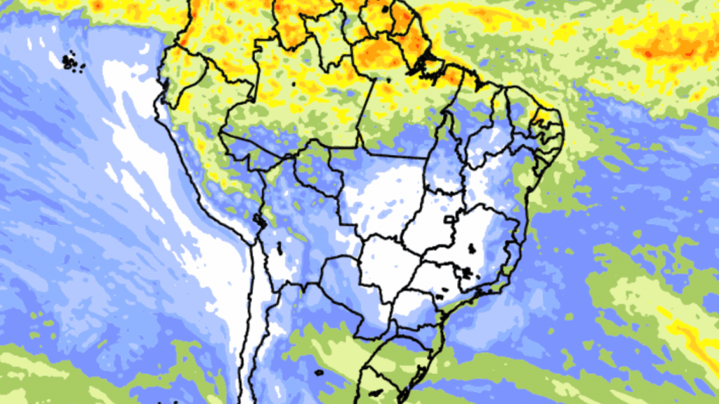 Clima no Brasil – Tendência de chuva para dez dias