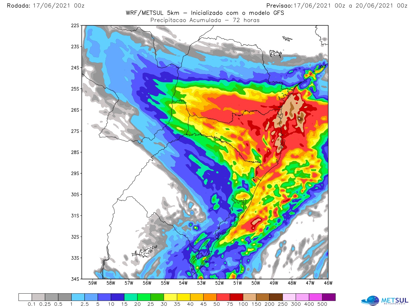 <span class="entry-title-primary">Chuva forte atingirá os três estados do Sul do país</span> <h2 class="entry-subtitle">No fim de semana uma frente fria poderá trazer volumes altos de precipitação em parte do Sul do Brasil</h2>