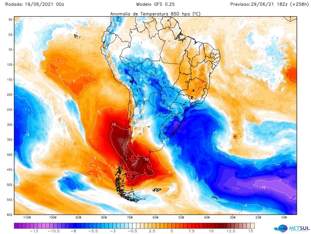 Poderosa massa de ar polar chega ao Brasil no fim do mês