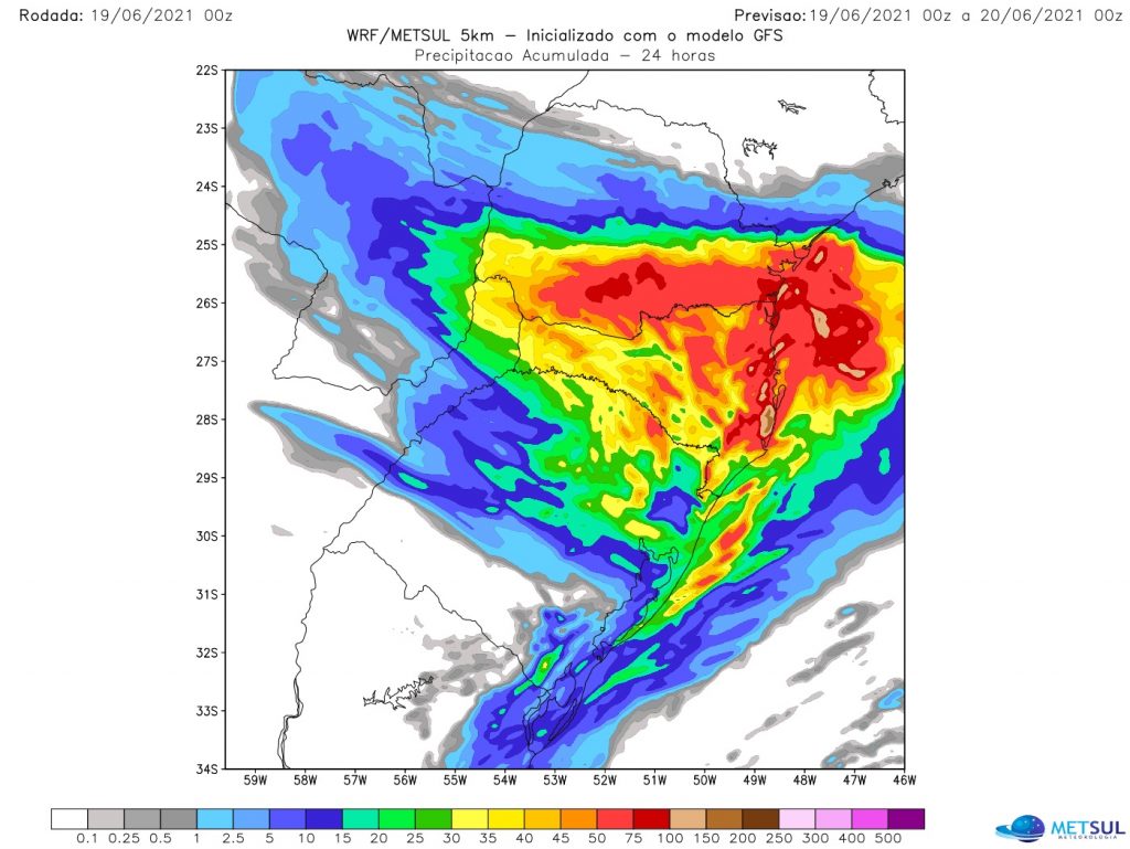Sábado pode ter chuva forte e temporais isolados no Sul