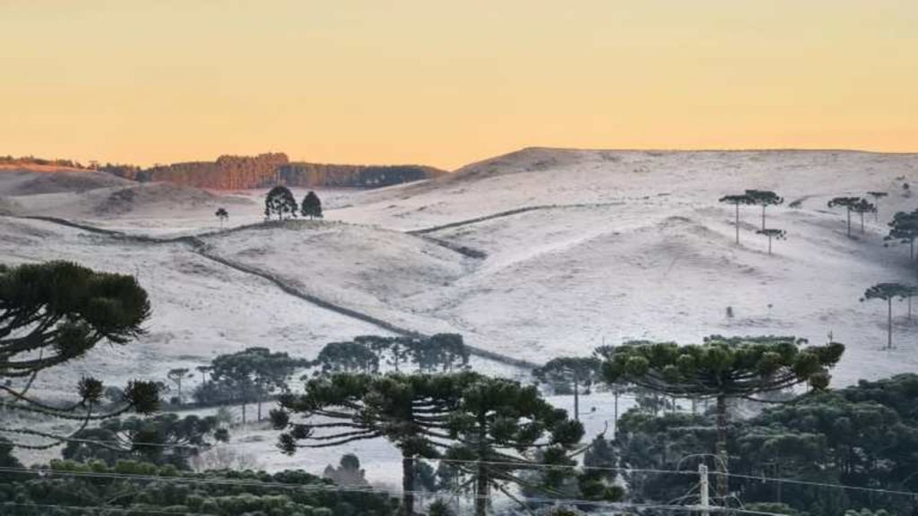 Frio de -8°C em SC e PR bate Patagônia e até algumas bases polares