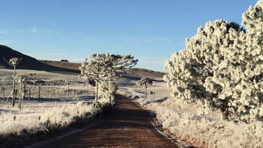 Meio Rio Grande do Sul abaixo de zero tem -6°C