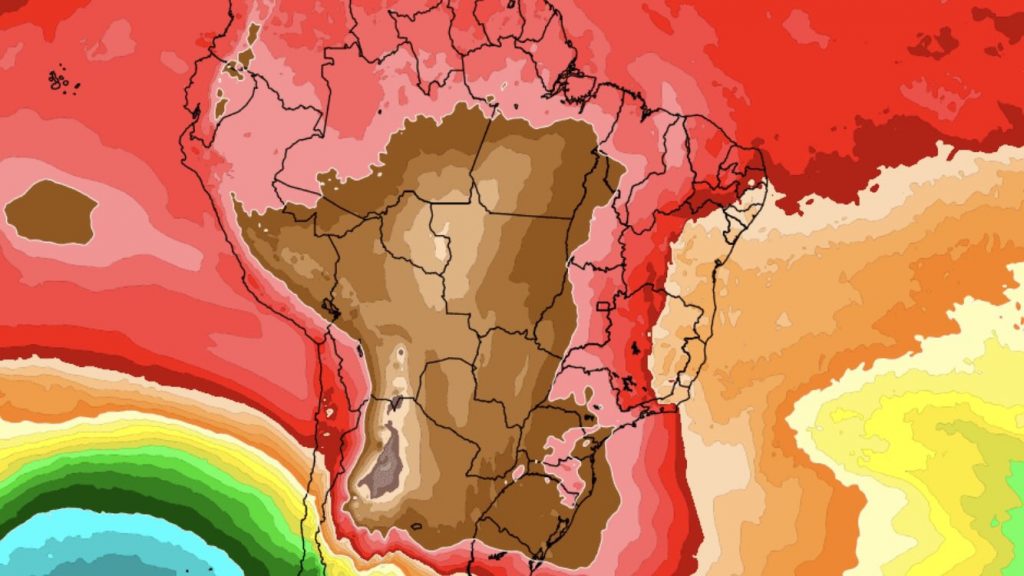 Enorme massa de ar quente cobrirá Brasil de Sul a Norte