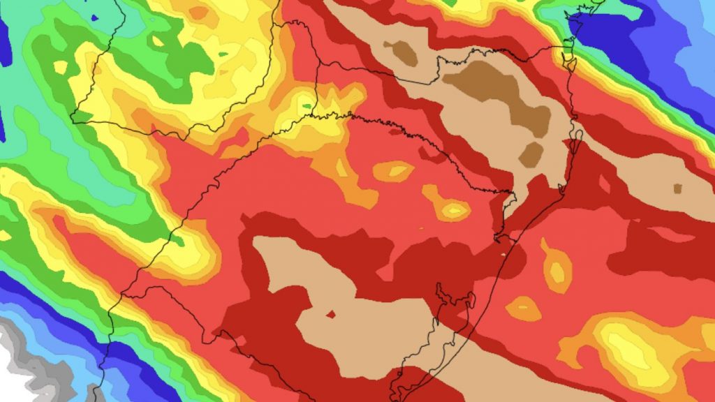 Sul do Brasil terá maior chuva em meses
