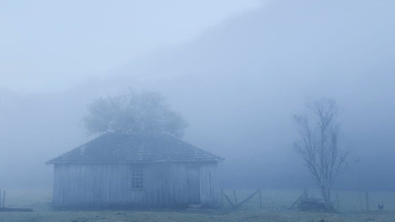 É tanto frio que chega a garoar