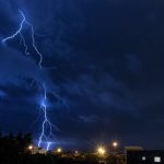 Chuva intensa, muitos raios, granizo e risco de vendavais