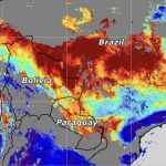 Muita fumaça de queimadas sobre o Centro do Brasil