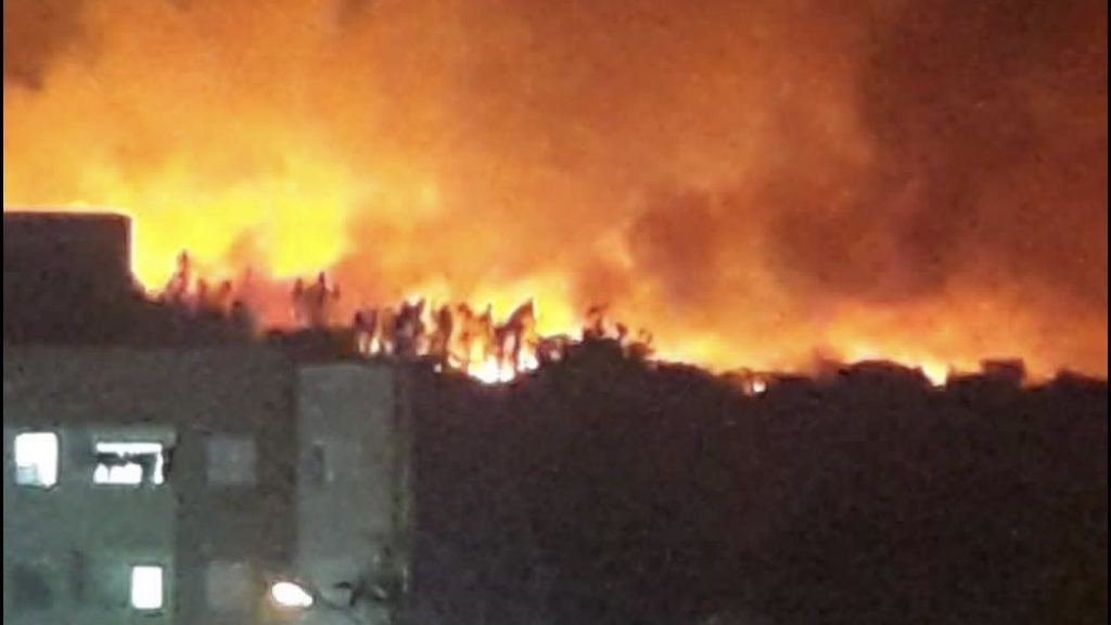 Grande incêndio assusta Uberlândia
