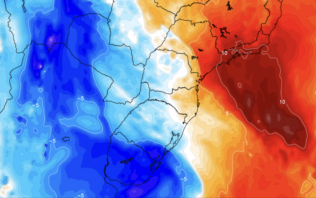 Calor de 40ºC no Sudeste e chegada de massa de ar frio ao Sul do Brasil São Paulo e Rio de Janeiro têm uma terça de calor muito intenso, mas depois refresca com ar frio que trará geada no Sul do Brasil
