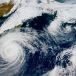 Ciclones intensos formam dobradinha no Pacífico Norte