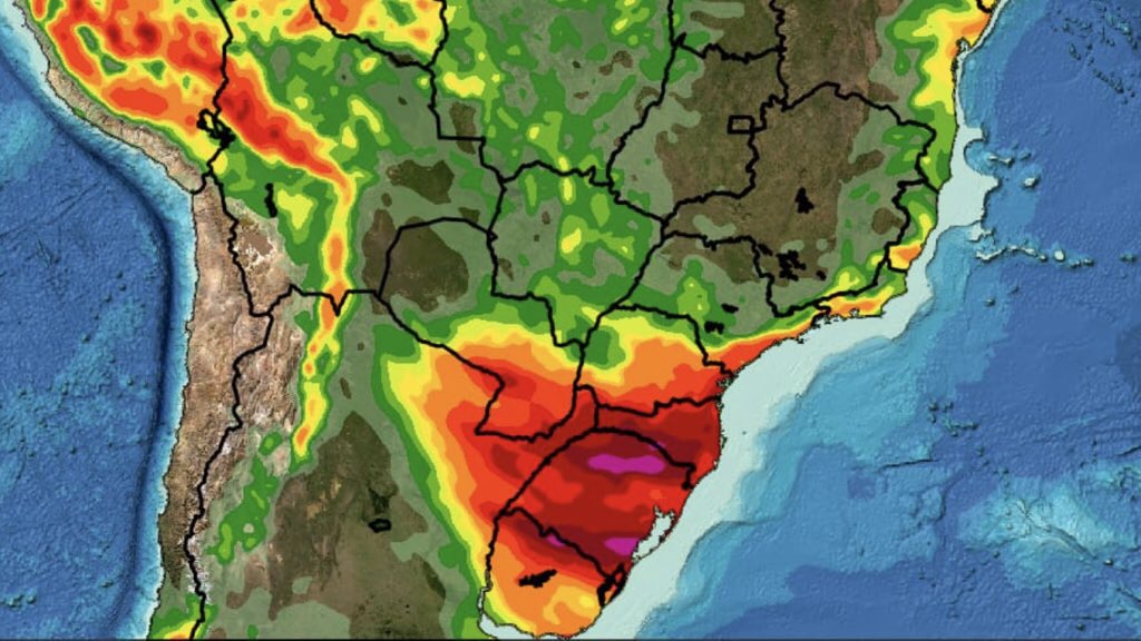 Previsão Do Tempo Brasil - Tendência De Chuva Para Sete Dias - MetSul ...