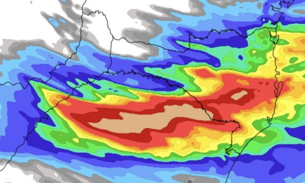 Muita chuva hoje entre o Norte do Rio Grande do Sul e Santa Catarina