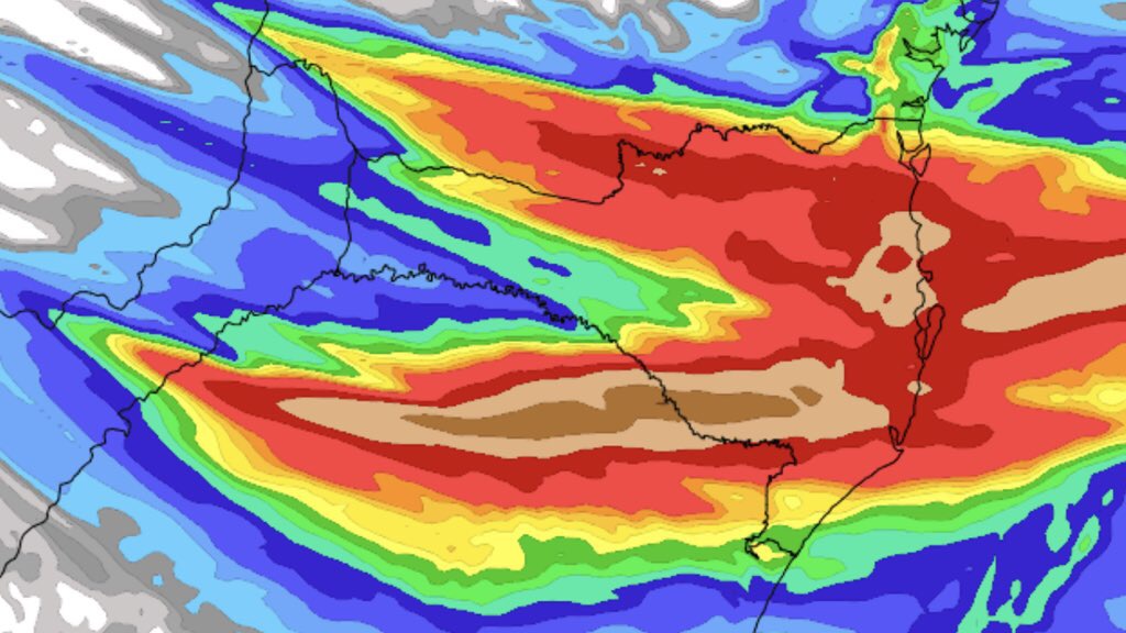 <span class="entry-title-primary">Novo episódio de chuva volumosa atingirá o Sul do Brasil</span> <h2 class="entry-subtitle">Partes do Rio Grande do Sul e de Santa Catarina devem ter volumes de chuva muito altos com alagamentos e risco de deslizamentos no final desta semana</h2>