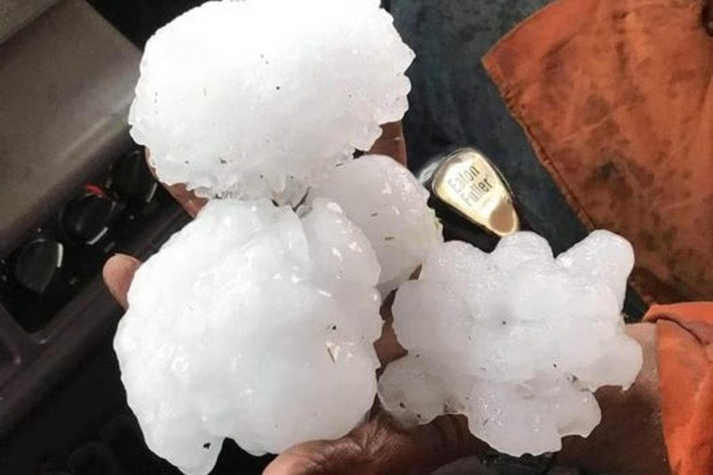 Meteorologa investiga granizo gigante de até 18 centímetros