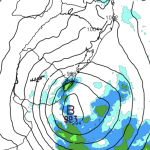 Novo ciclone extratropical se forma neste começo de semana