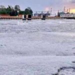 Temporais trazem muito granizo no Paraguai e avançam para o Paraná