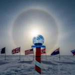 Cientistas registram halo solar no Polo Sul