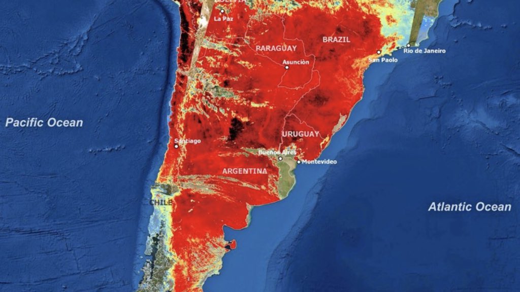<span class="entry-title-primary">Satélite europeu registra onda de calor na América do Sul</span> <h2 class="entry-subtitle">Temperatura muito alta atingiu no começo desta semana a Argentina e o Sul do Brasil com marcas muito acima da média de novembro</h2>