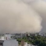 Temporais e tempestade de poeira atingem a Argentina