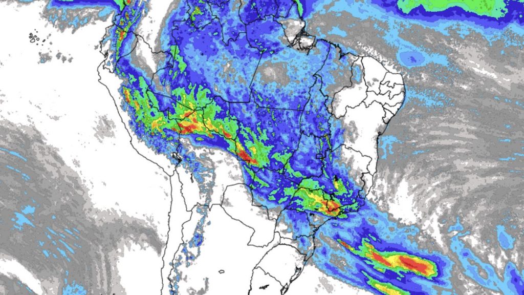 Novo episódio de ZCAS traz chuva para o Centro do Brasil