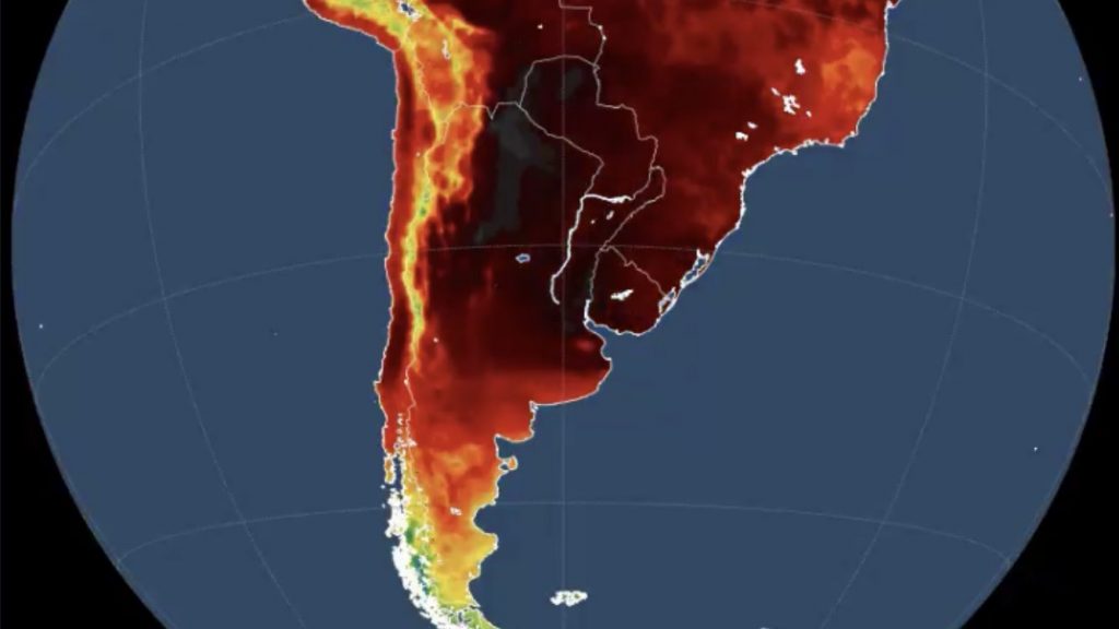 Argentina e Uruguai também sofrem com o intenso calor