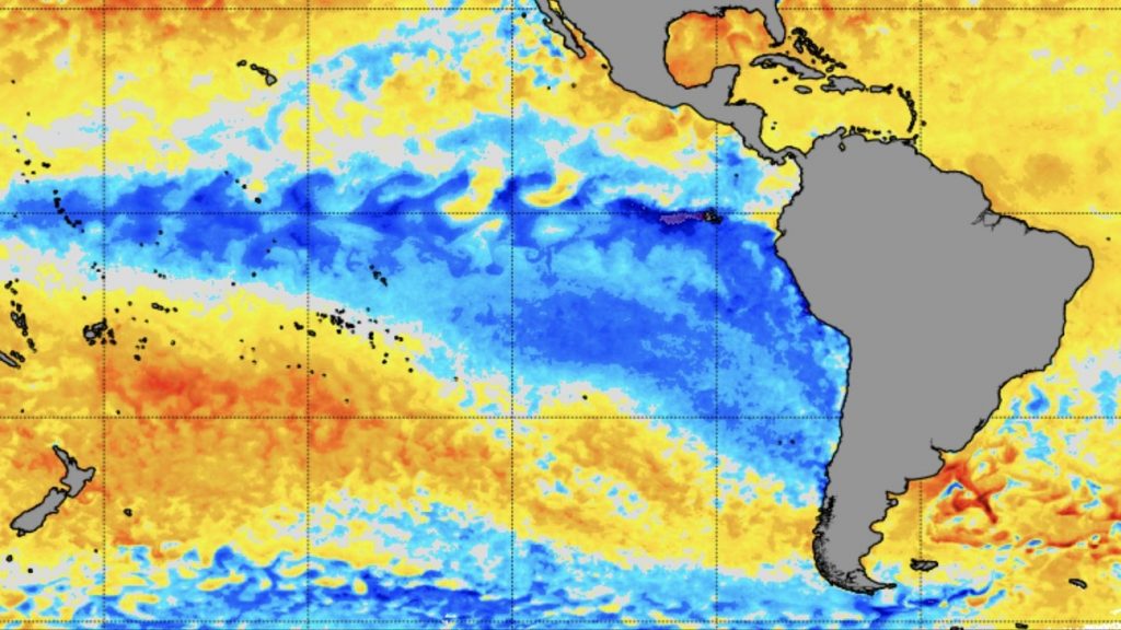 La Niña atinge forte intensidade no Pacífico Leste