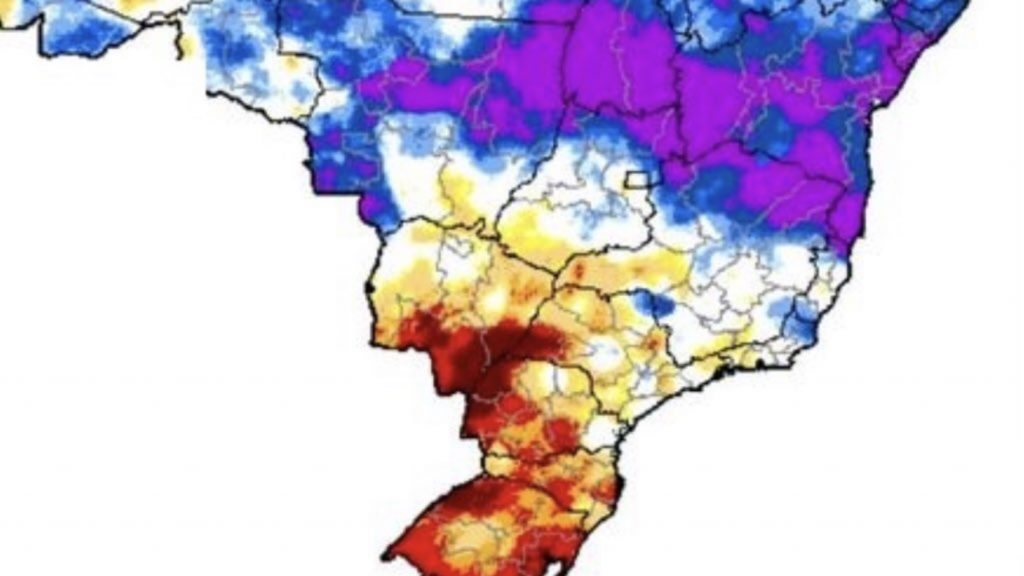 Um país dividido pela chuva