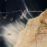 Satélites registram grande tempestade de areia no Atlântico