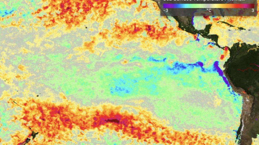 Pacífico Leste atinge máximo de resfriamento com a La Niña