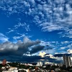 Chuva mais forte fica nos países vizinhos neste sábado