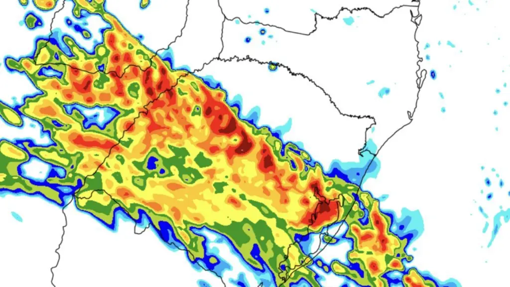 Alerta: frente fria vai chegar com chuva e vento forte