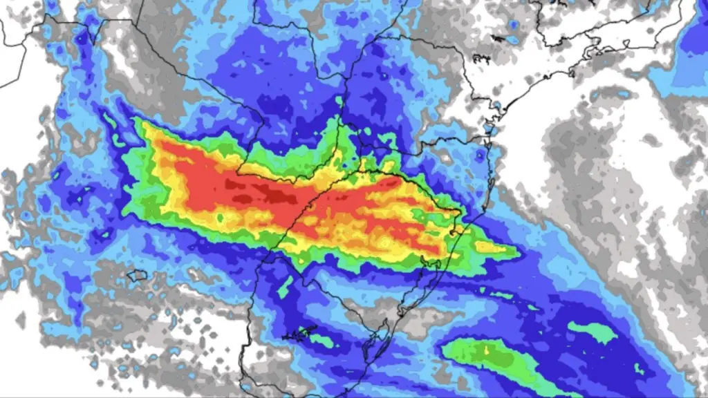 Previsão do tempo – Tendência de chuva para sete dias (25/03/2022)