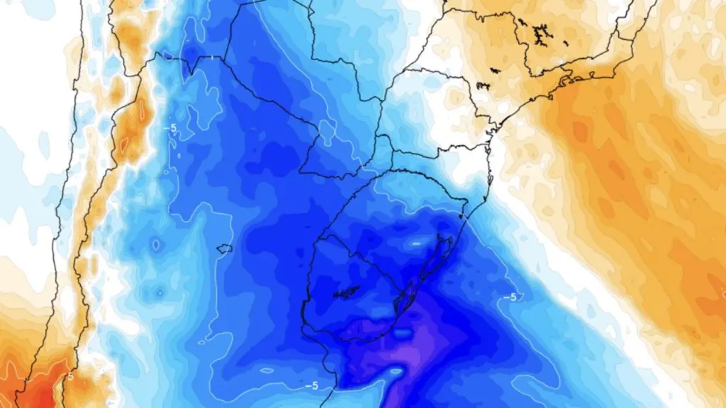 Massa de ar frio vai chegar ao Sul do Brasil com temperatura agradável