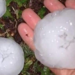 Granizo grande, ventania e alagamentos pela frente fria