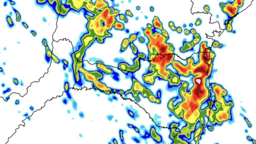 Frente fria trará chuva e temporais em Santa Catarina e no Paraná