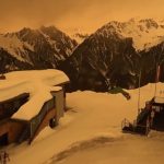 Incríveis imagens dos Alpes cobertos de poeira do Saara