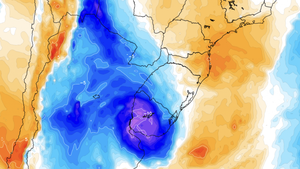 Ciclone impulsiona ar frio para o Sul do Brasil que trará dias amenos