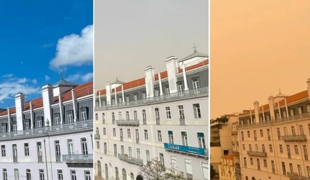 A transformação do céu de Lisboa pela areia do Saara