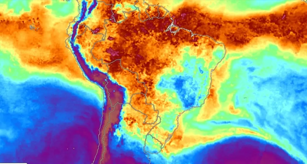Frente fria devolve canal de umidade ao Sudeste do Brasil