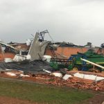 Vendaval provoca estragos no Centro gaúcho