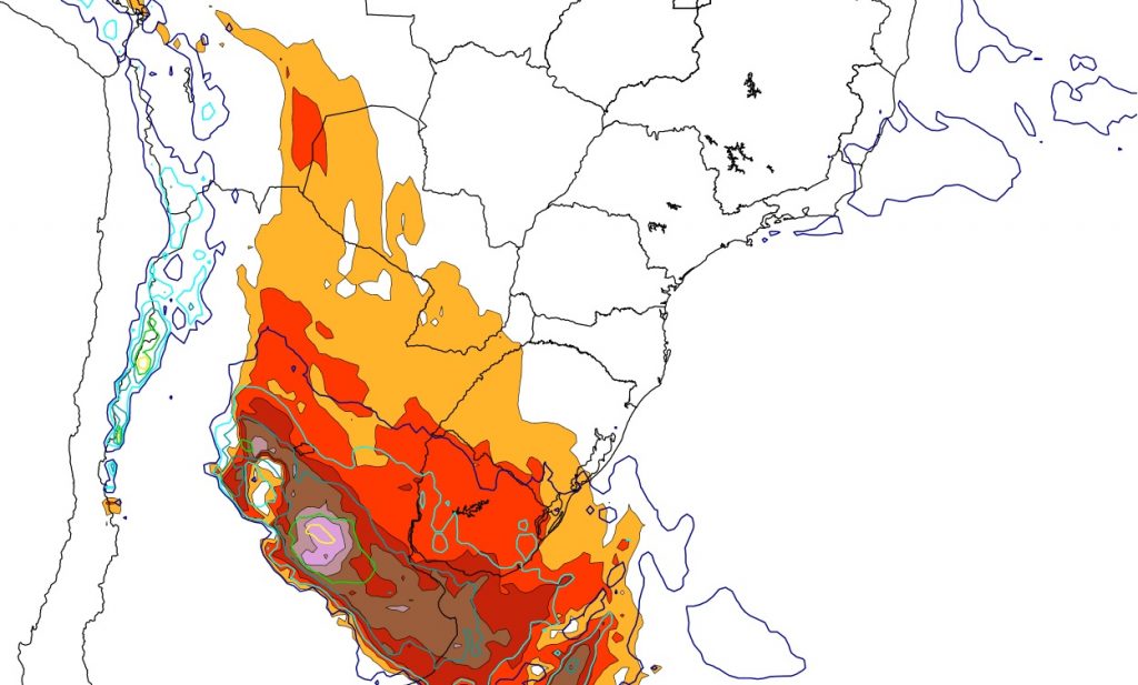 Tornados podem se formar no Uruguai e na Argentina