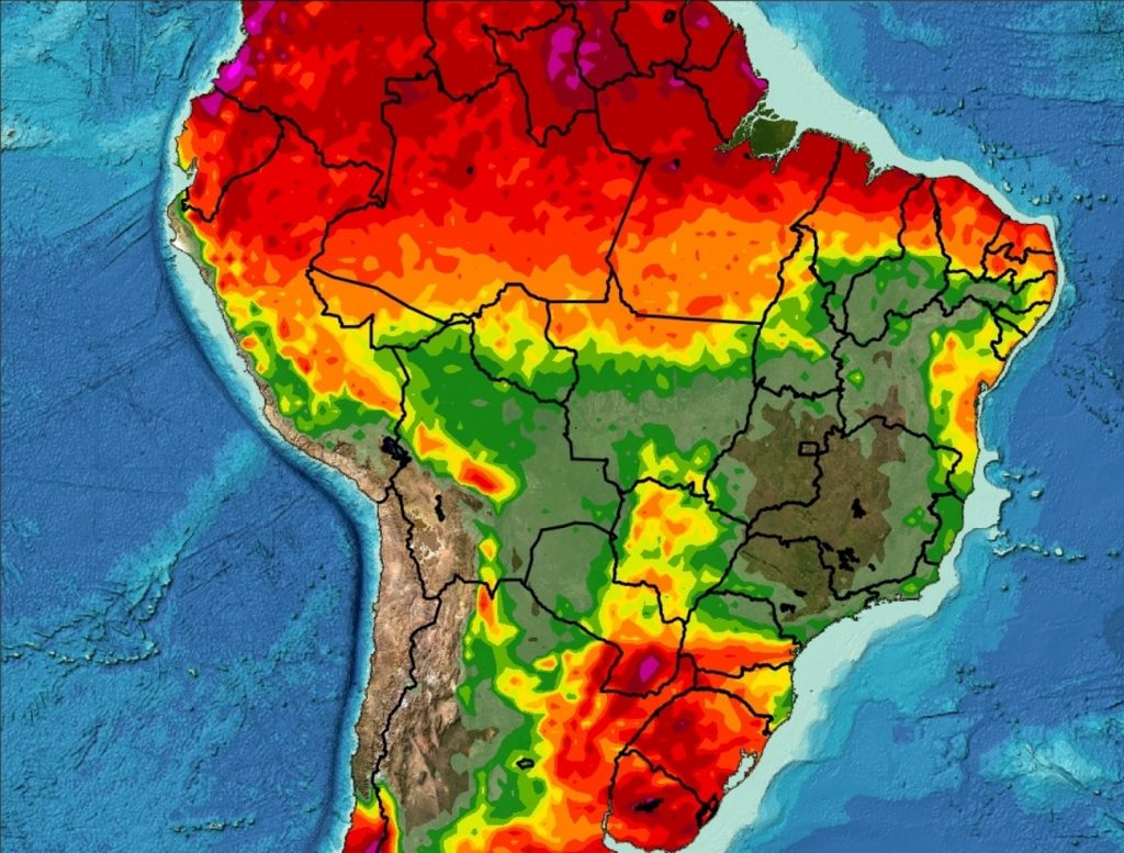 Previsão do tempo – Tendência de chuva para sete dias (22/4/2022)