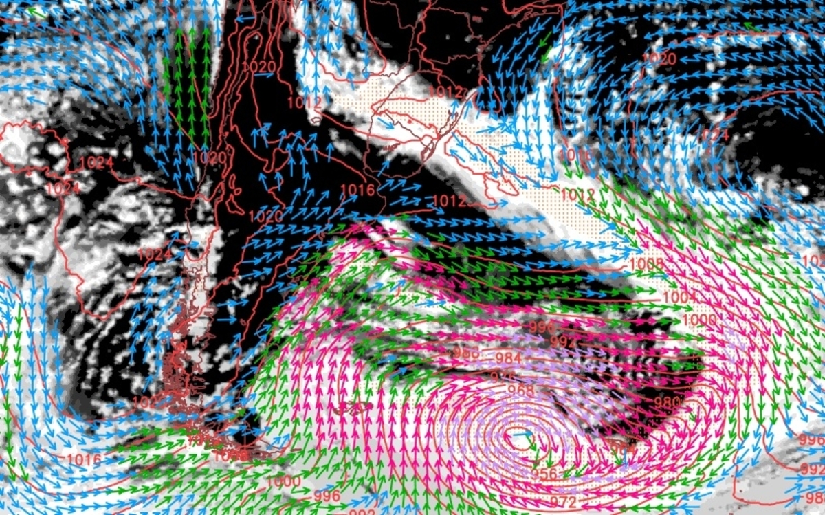 <span class="entry-title-primary">Ciclone bomba vai se formar no Atlântico Sul</span> <h2 class="entry-subtitle">Formação da bomba meteorológica terá maior impacto na Argentina e no Uruguai enquanto no Sul do Brasil haverá forte vento Norte e risco de temporais com frente fria associada</h2>