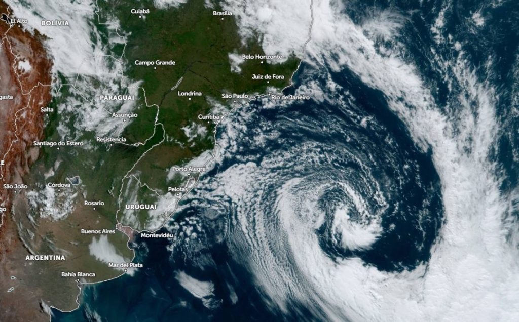 The Massive Hurricane Changes The Weather From The South To The Northeast Of Brazil